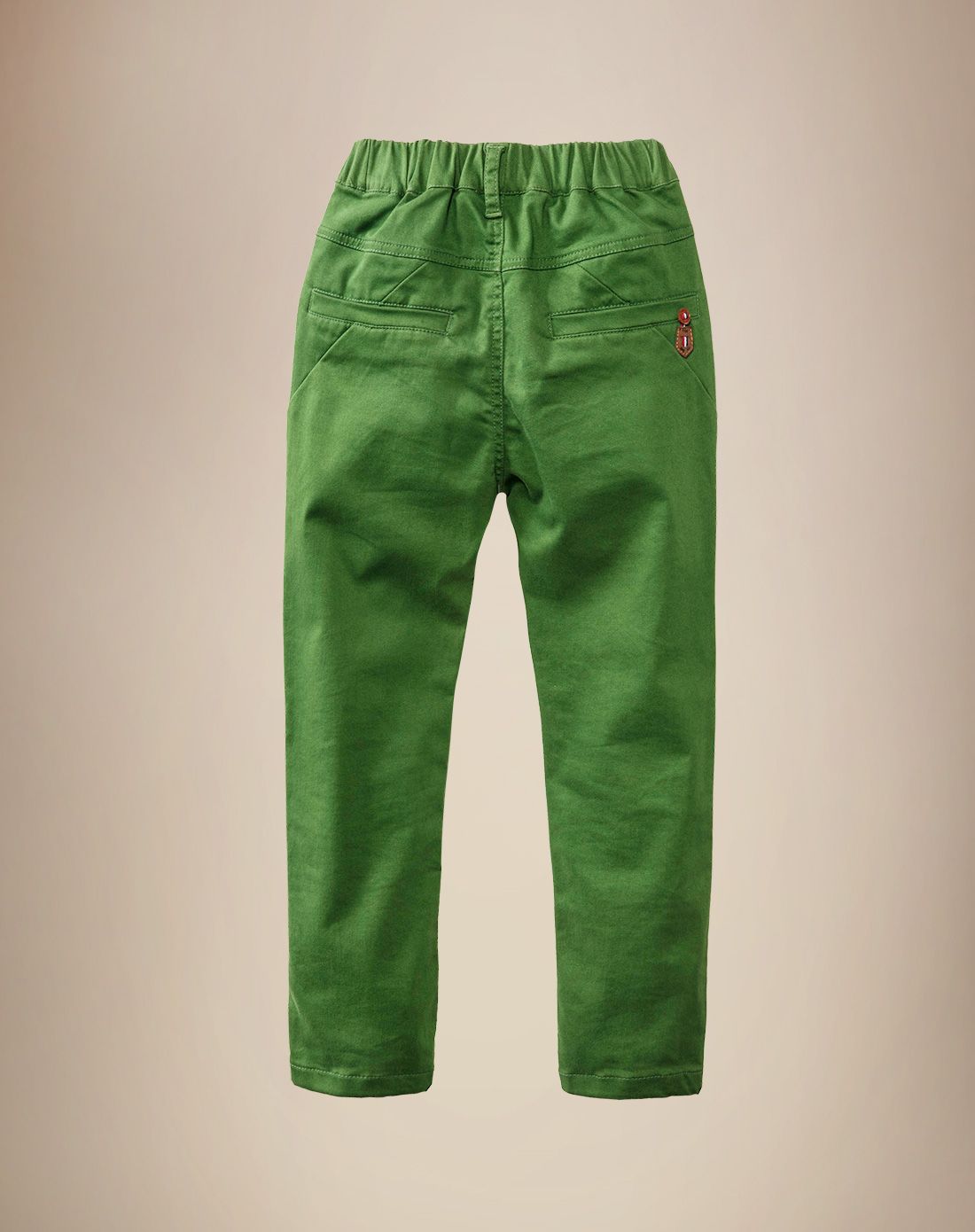 男童绿色休闲九分裤