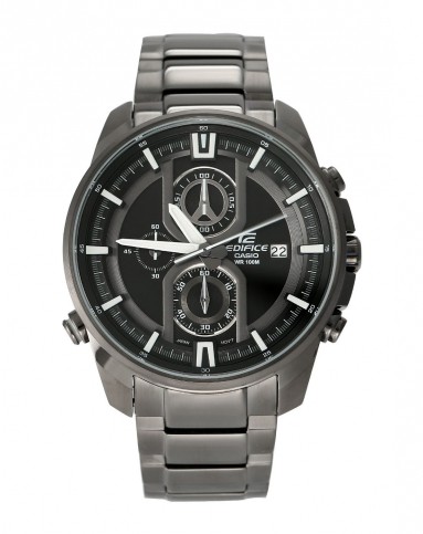 卡西欧casioedifice金属系列三眼计时男表efr-533bk-1a_唯品会