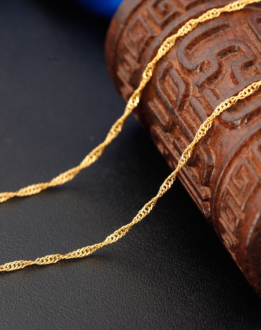 兆亮珠宝 黄金水波链项链 约3.75g 计价