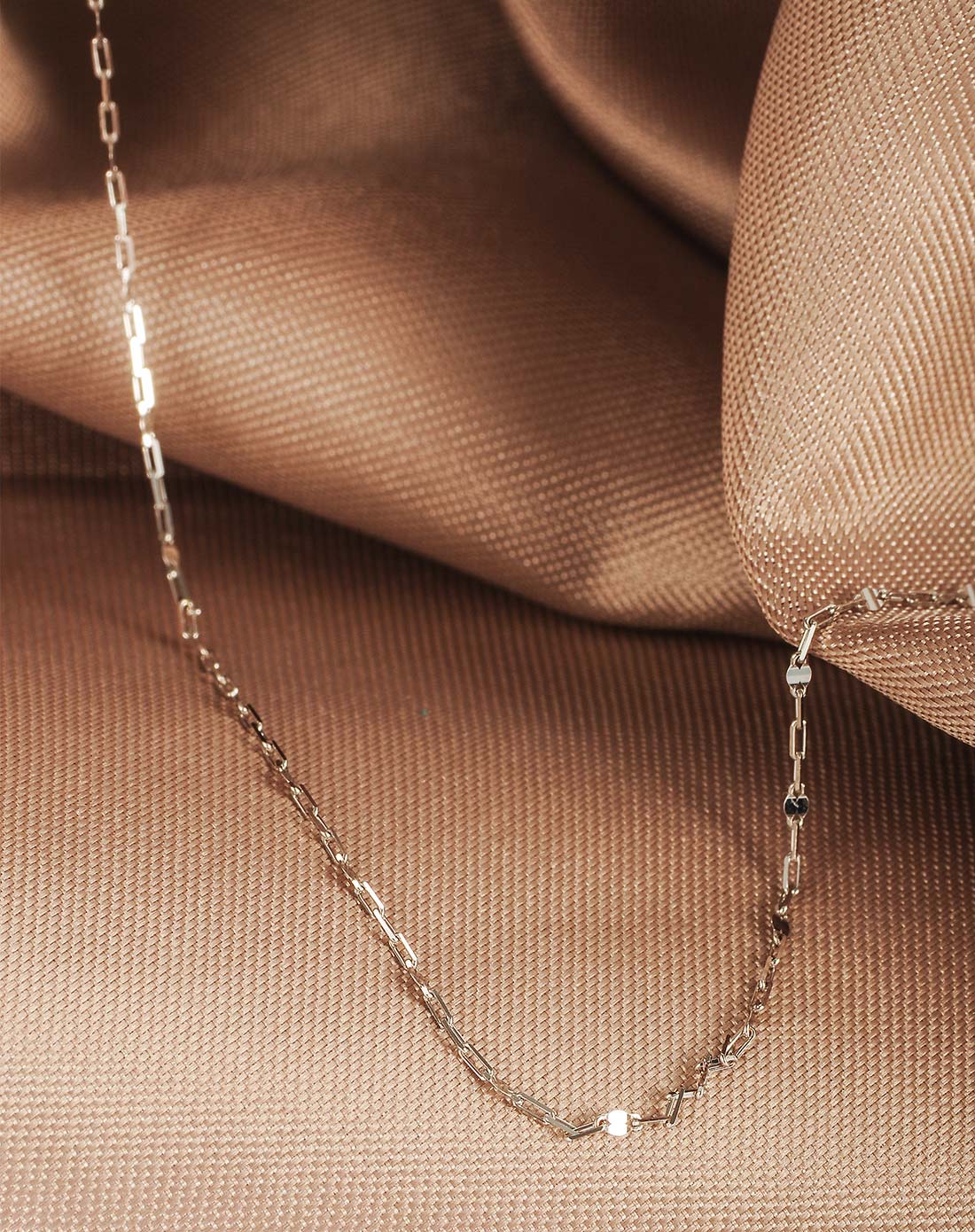 相爱相亲 张万福18k白金经典瓦片链