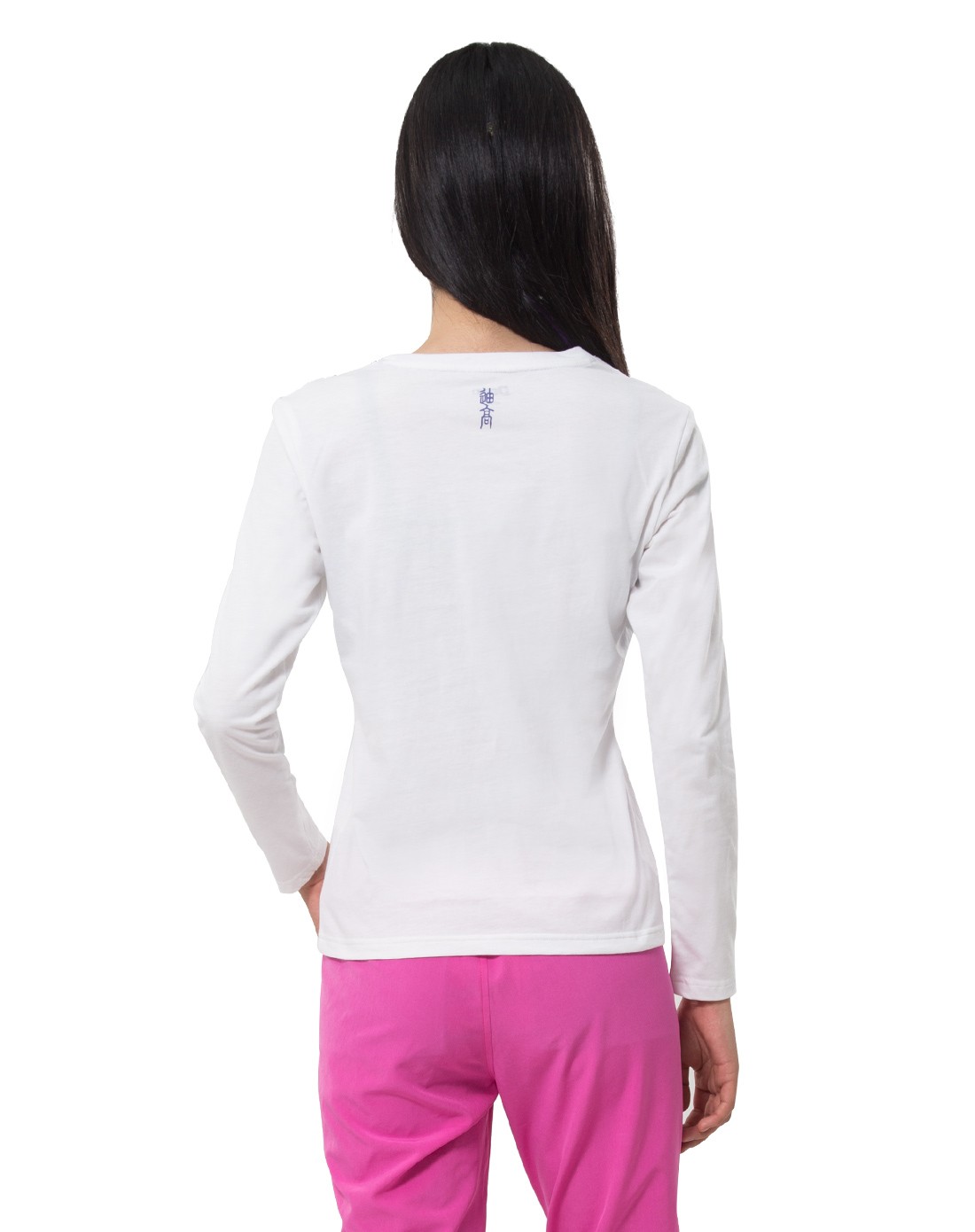 轻盈透气速干 女款长袖月白t恤