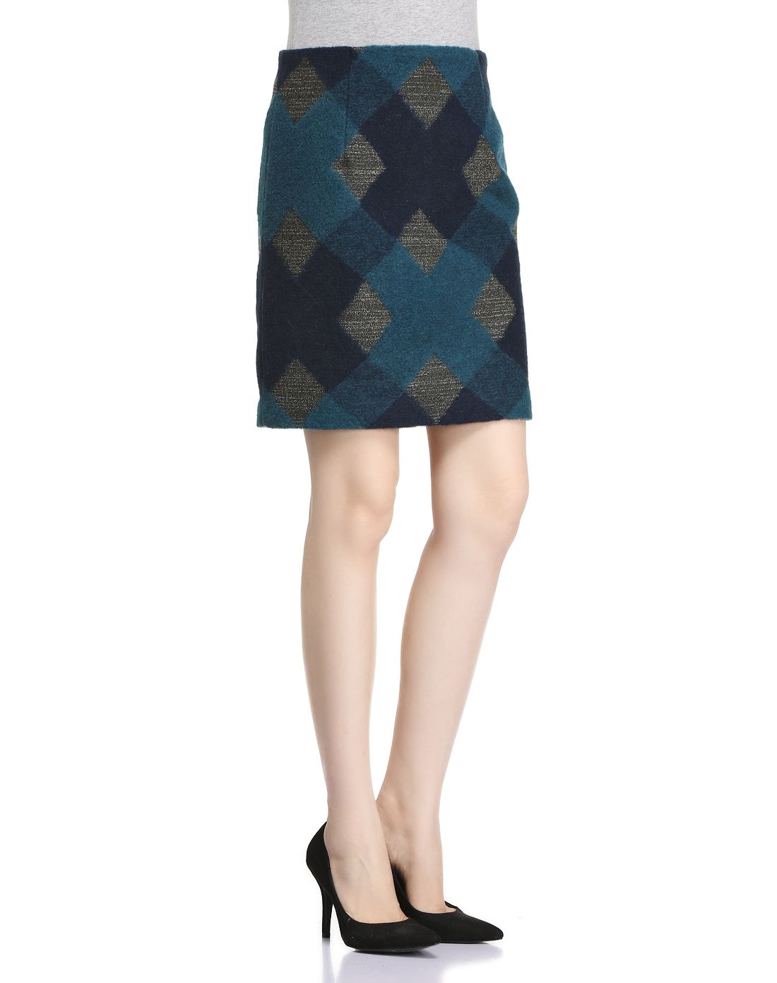 蓝/金色优雅时尚半裙