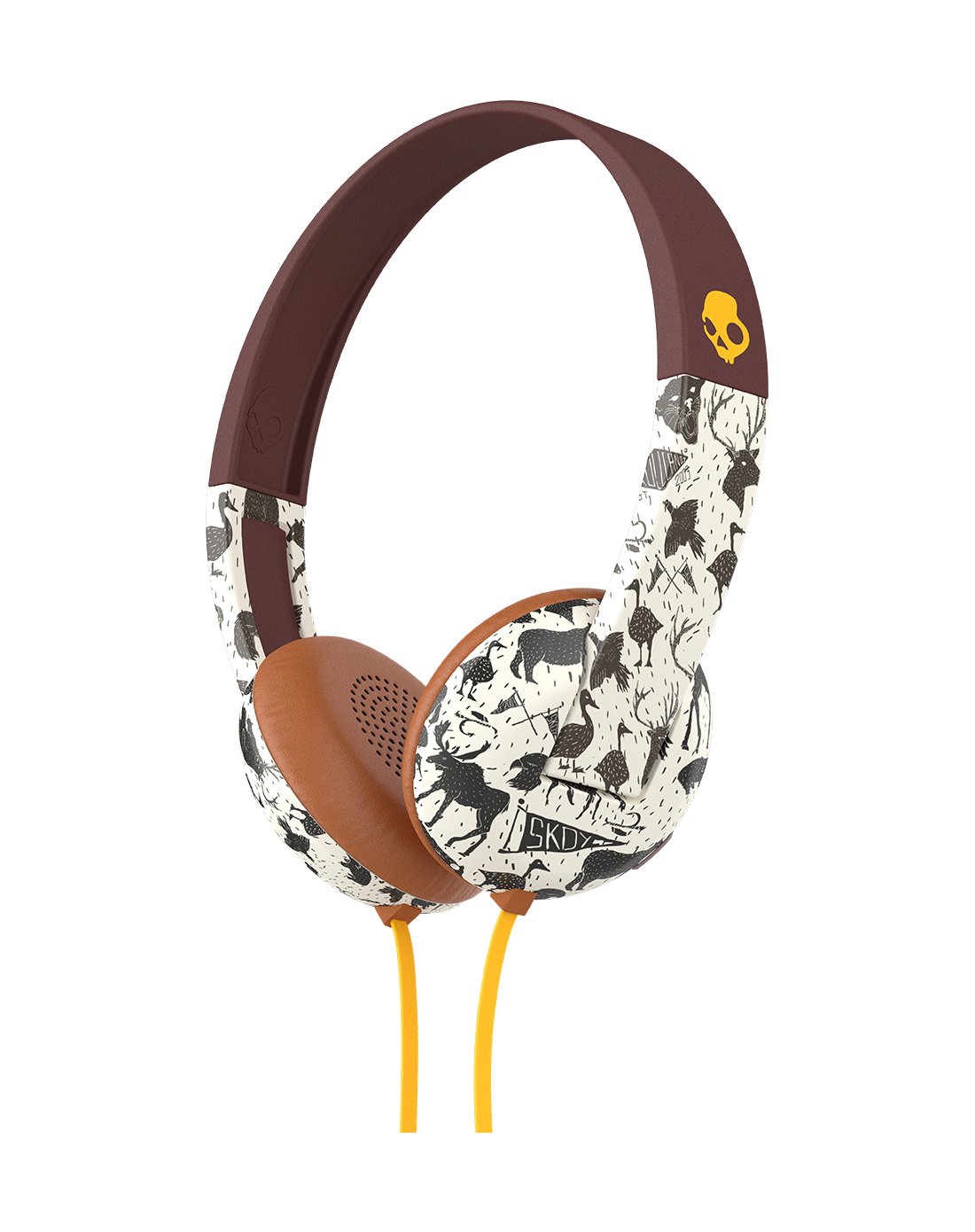 skullcandy uproar 头戴式耳机 (带麦) 紫/白色动物图案