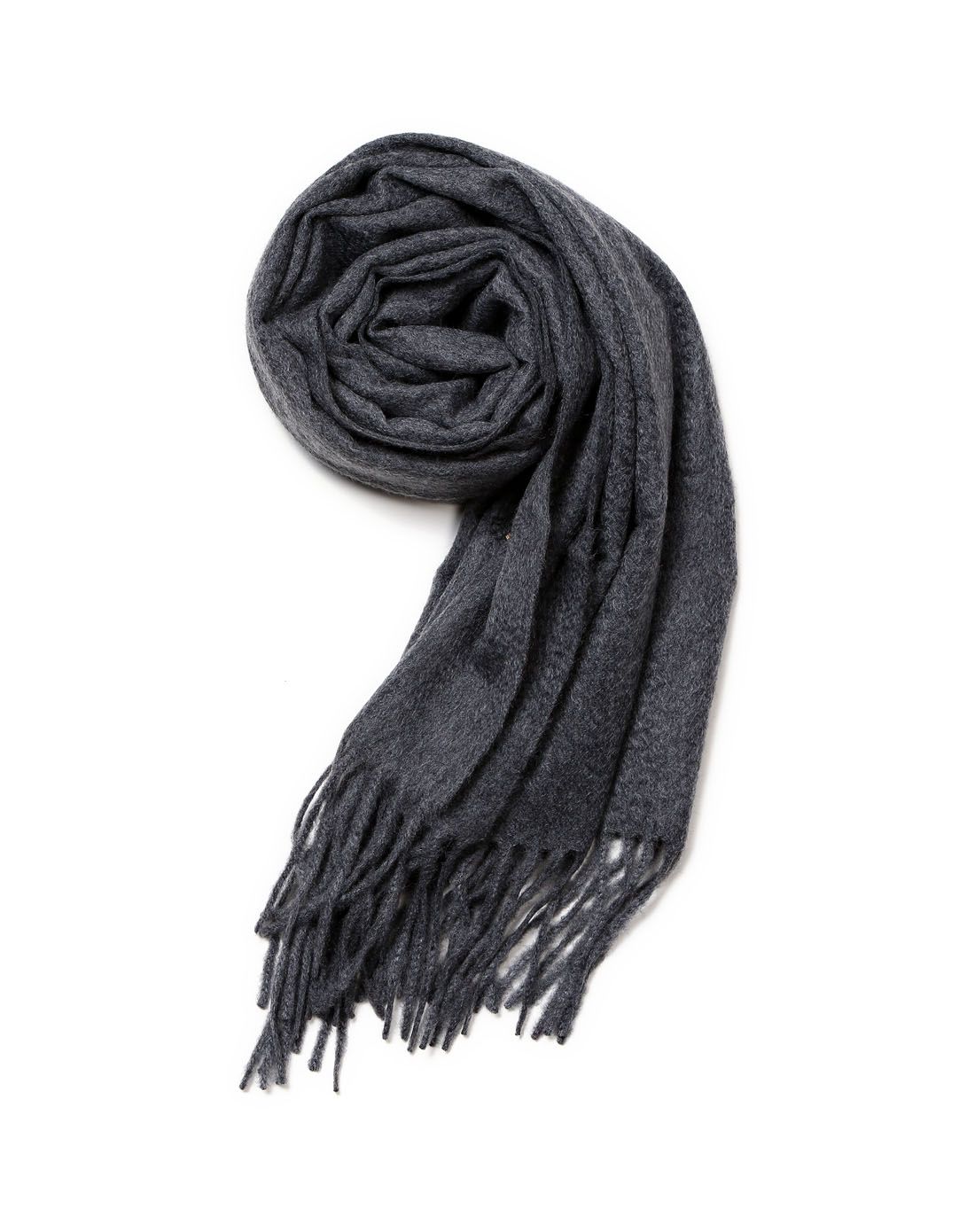 深灰色成熟个性山羊绒围巾