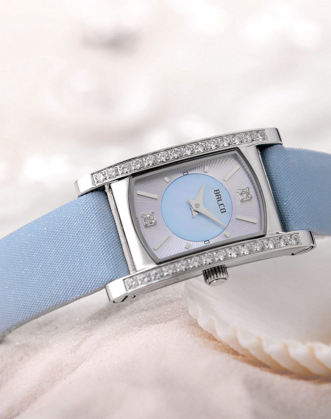 瑞士拜戈balco 专柜同步 休闲职场蓝盘石英女表