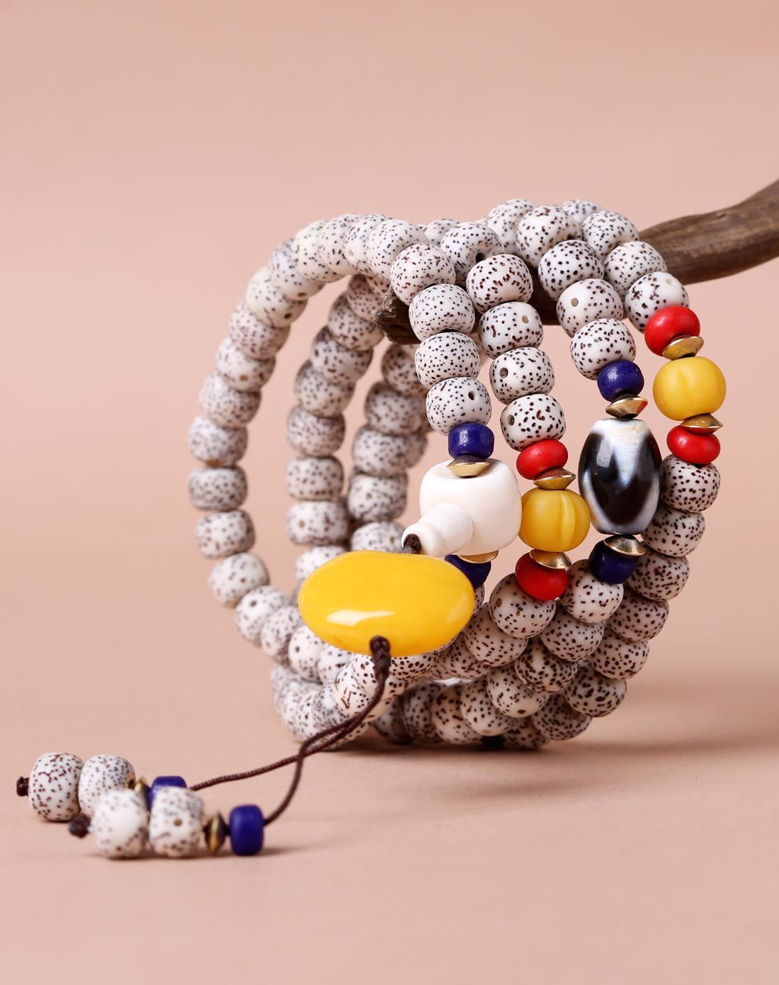 白玛曲珍正月星月菩提子108颗手链高密菩提子原籽佛珠手串禅心