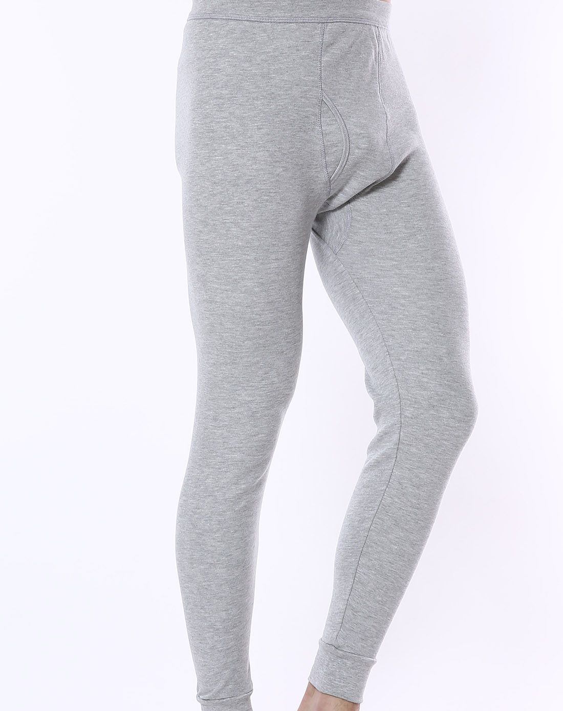 男款中麻灰棉毛裤