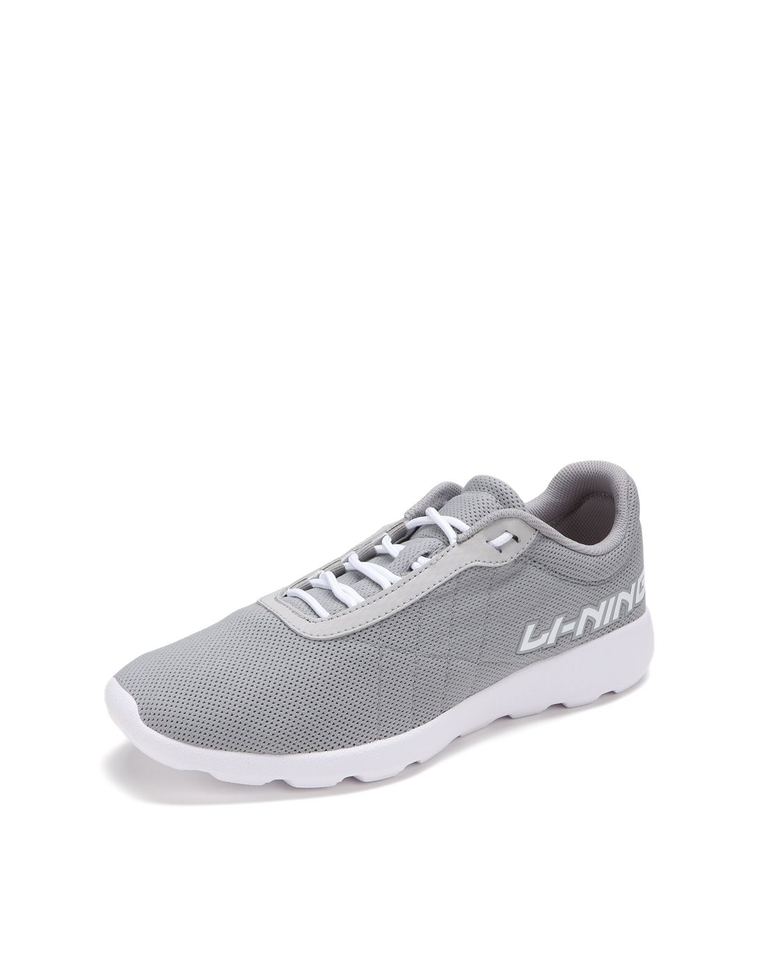 男款凝雪灰/基础白极简跑鞋 运动舒适