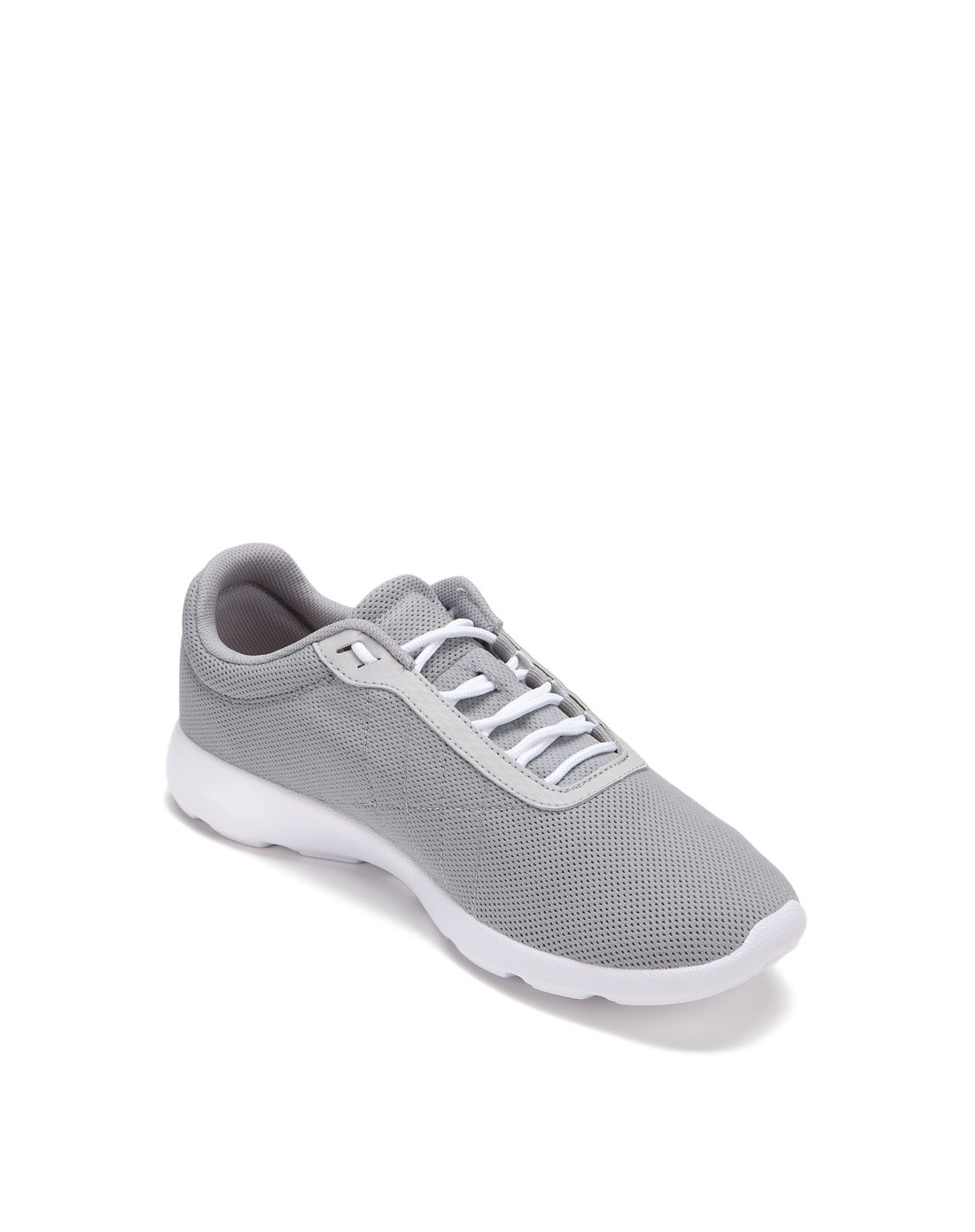 男款凝雪灰/基础白极简跑鞋 运动舒适