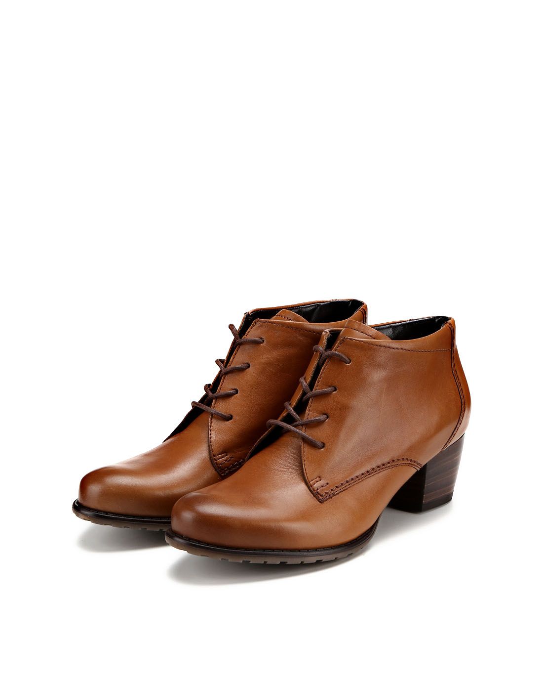 德国品牌ara进口牛皮革棕色女靴