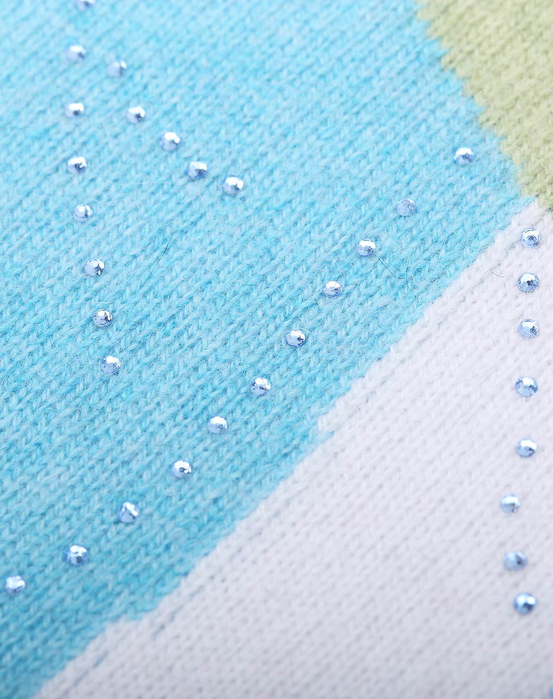 女式浅银灰大圆领提花女套衫