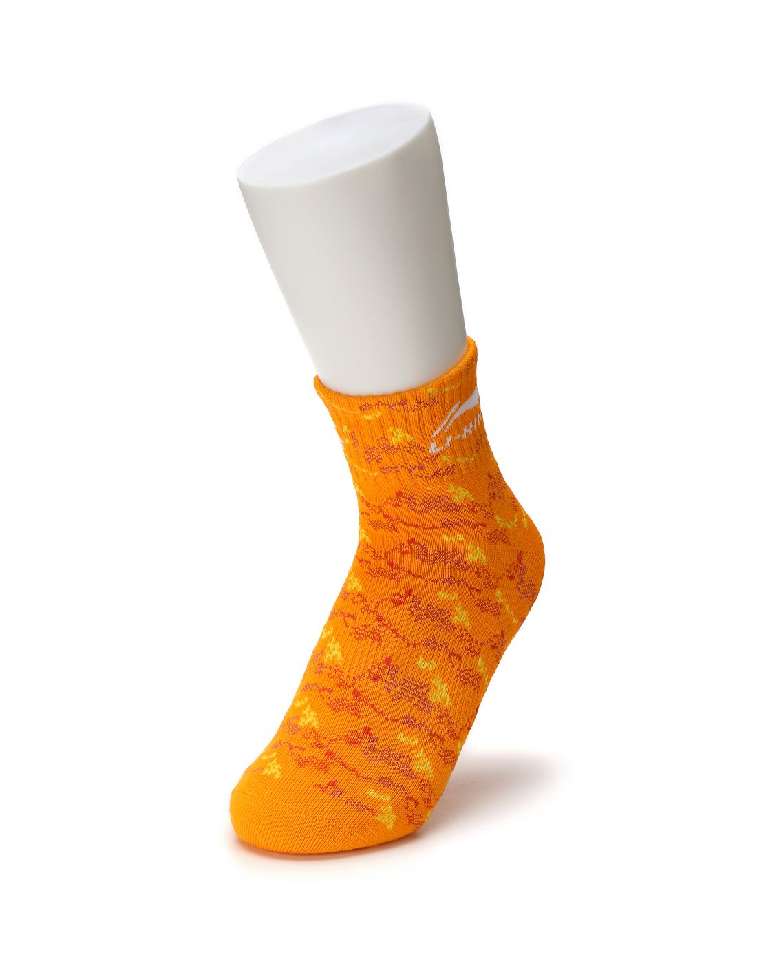 [三件起售]轻便印花 女款橙色运动袜