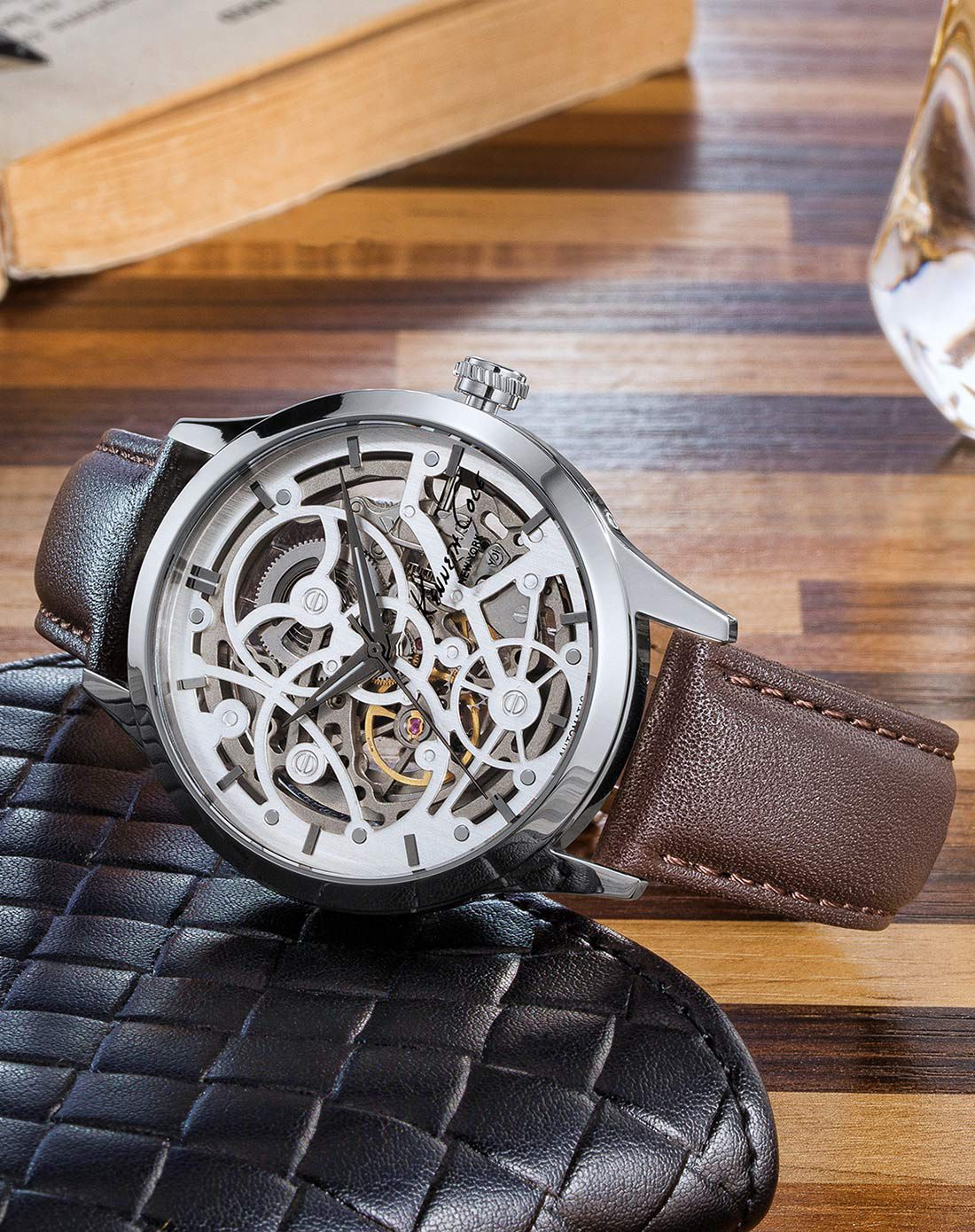 kenneth cole精品手表专场 kenneth cole 镂空男士潮流皮带自动机械表