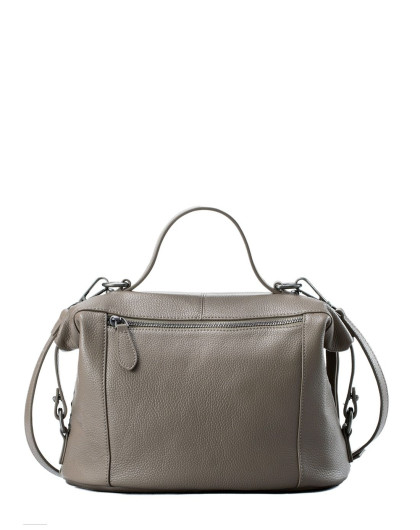 牛皮百搭编织优雅手提单肩斜挎包灰卡其