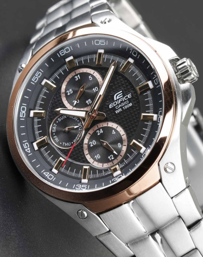 卡西欧 edifice金属系列钢带石英男表