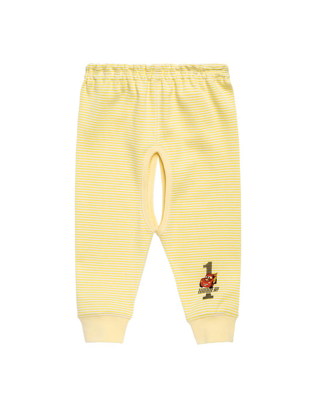 男宝宝淡黄秋季双松紧开裆裤