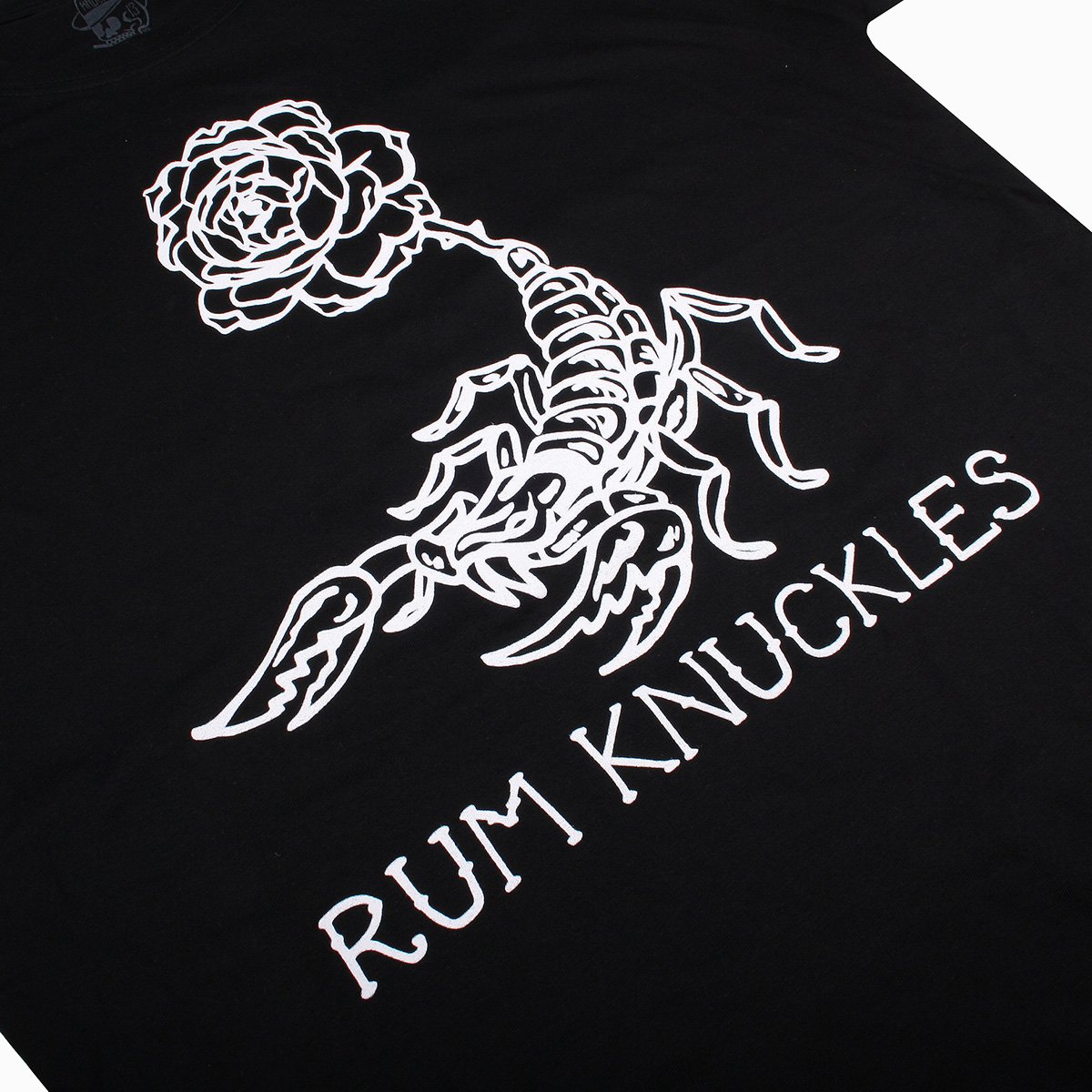 rum knuckles 男士scorpian rose蝎子与玫瑰图案短袖t恤