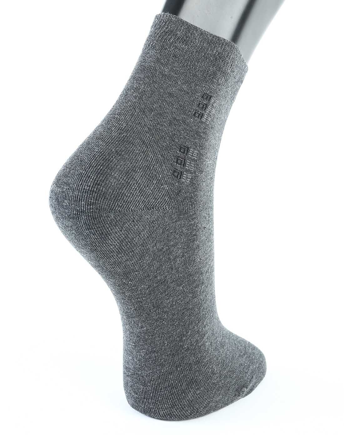 男款灰色精梳棉经典男袜(5双装)