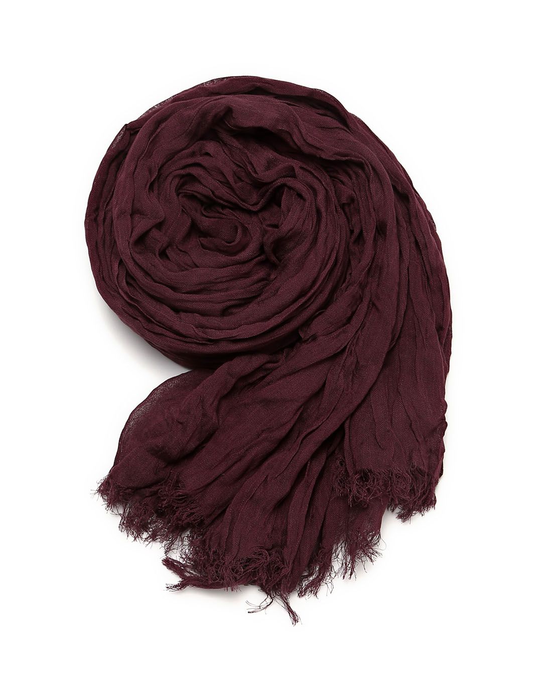 紫酱色气质斯文围巾