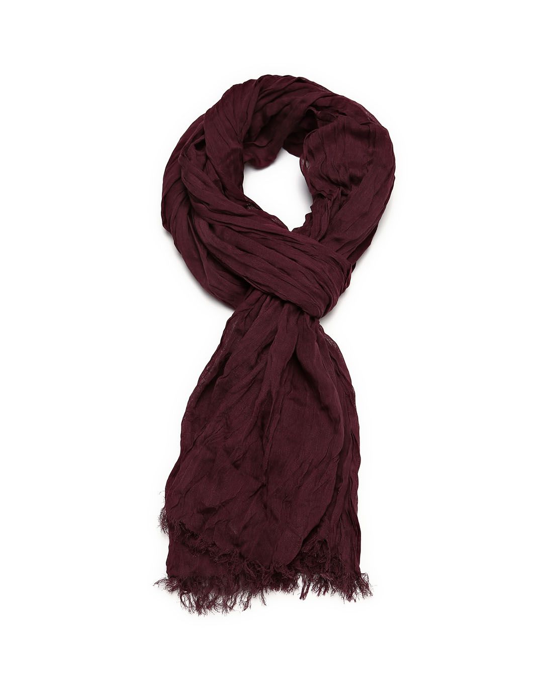 紫酱色气质斯文围巾