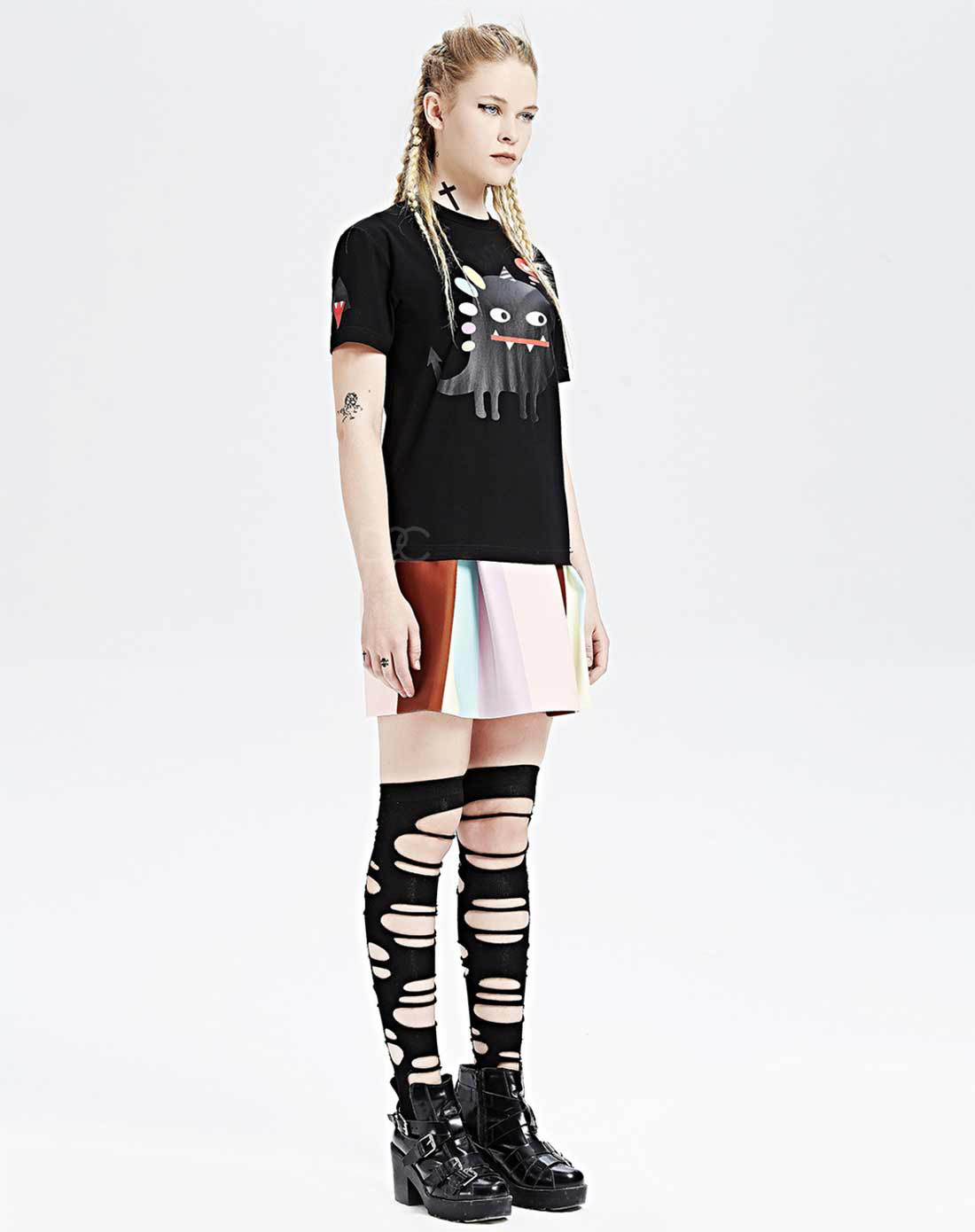 d2c设计师专场张帅zhangshuai 黑色恐龙小怪兽t恤z00452200003-黑色