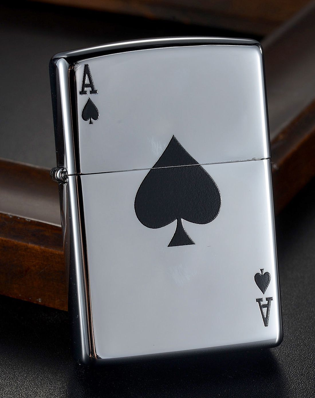 zippo 黑桃a-镜面彩印常规机