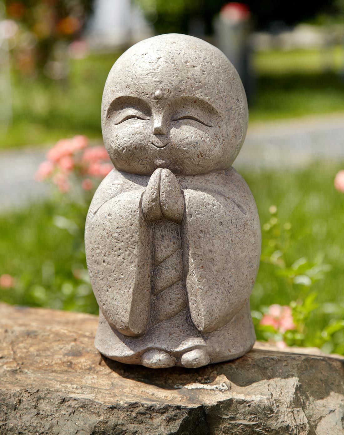 漆仿釉高档树脂居家祈福小沙弥摆件