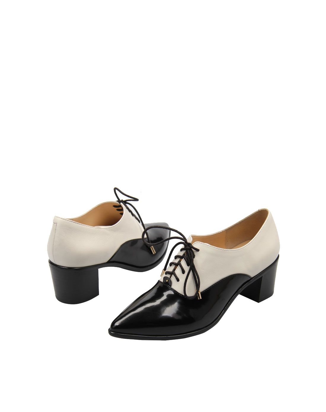 fed女鞋白色牛皮深口鞋