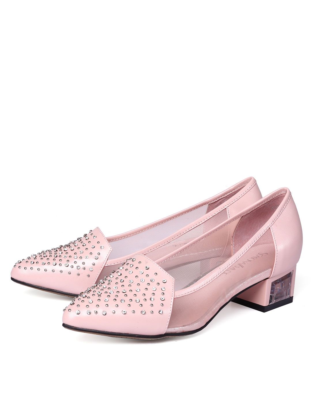 四季风&诗风sesofo女鞋四季风粉红羊皮革/网休闲单鞋5c919-31n01_唯品