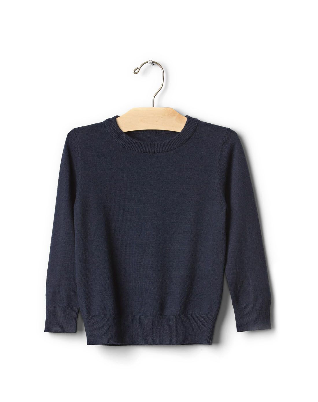 男幼童深藏蓝色简洁基本款针织衫
