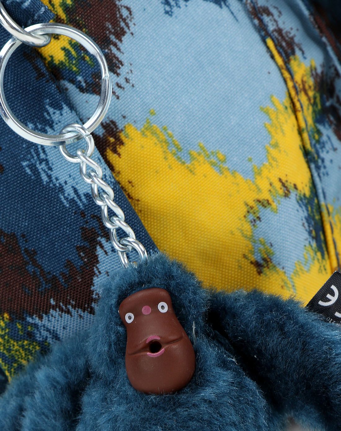 kipling猴子黄蓝复古花卉单肩斜挎包