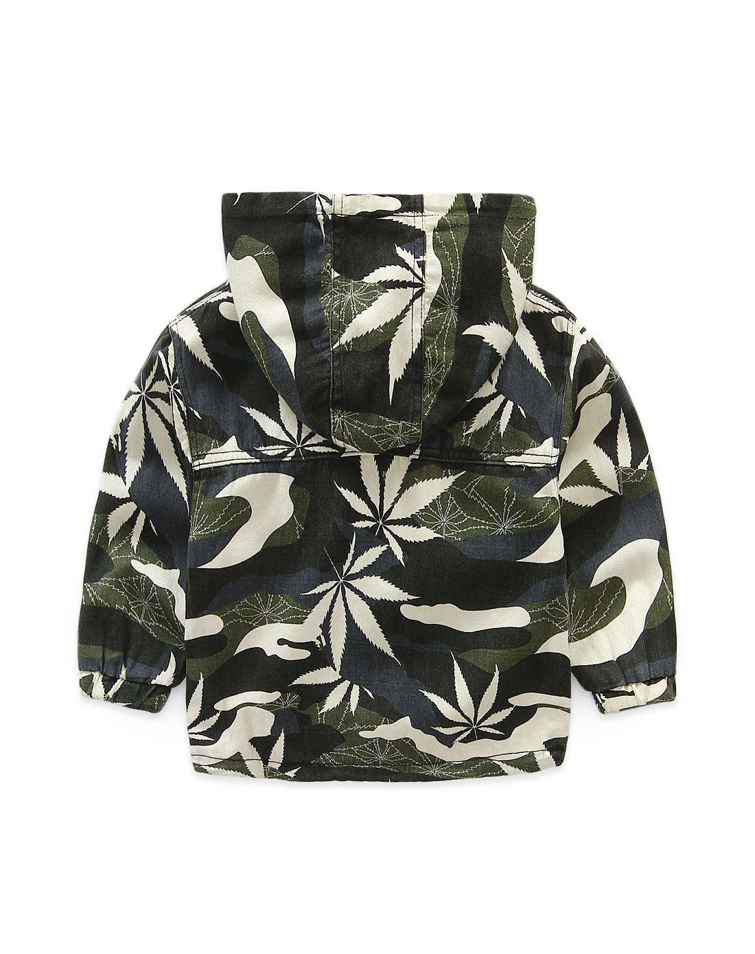 男童迷彩树叶外套绿色