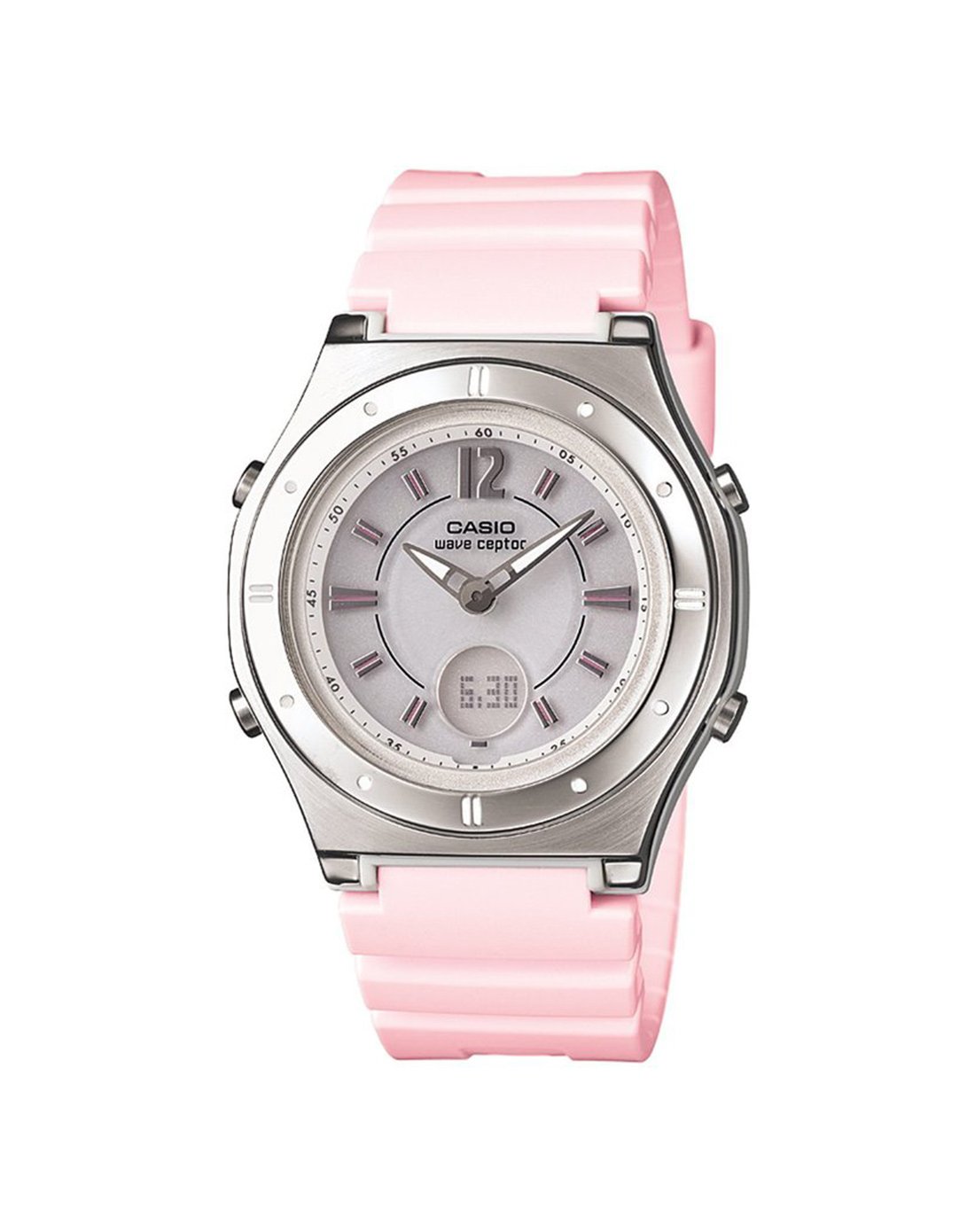 casio卡西欧lwa-m142光动能糖果色女孩时尚防水石英表(粉色)