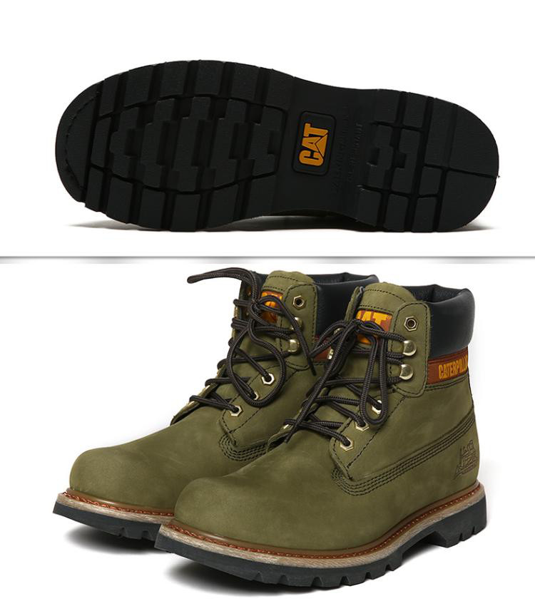 cat/卡特专柜款牛皮男鞋高帮经典款马丁靴工装休闲鞋