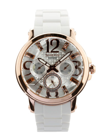 卡西欧casio时尚潮流casio sheen系列皮带石英女表she-3035-7a_唯品会