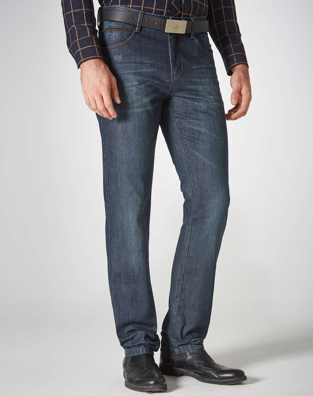 修身休闲中腰牛仔裤