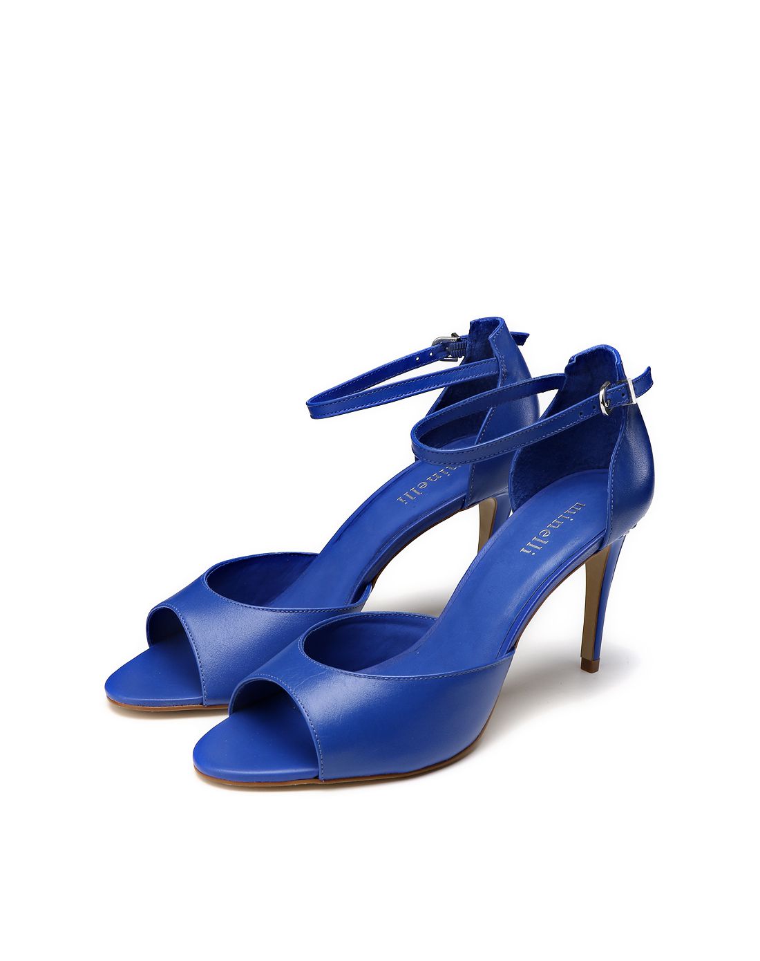 巴西进口女款蓝色时尚个人高跟凉鞋