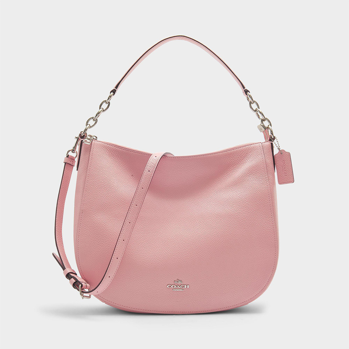 coach蔻驰 chelsea系列 粒面皮革半月包