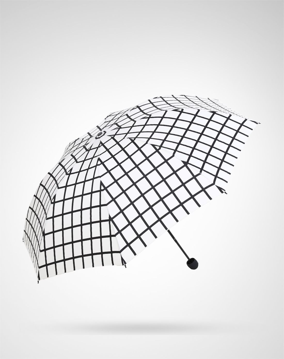 宏达 时尚黑白格pg碰击布强拒水强抗风雨伞