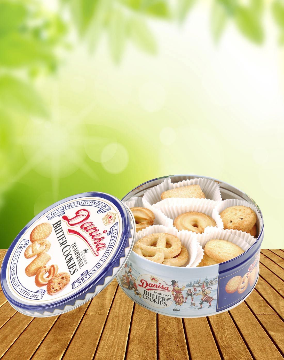 皇冠 丹麦曲奇饼干2罐装共400g