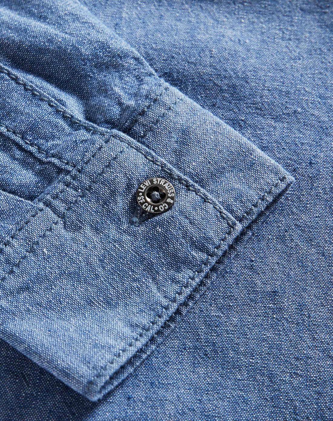 男小童灰蓝绿梭织长袖衬衫