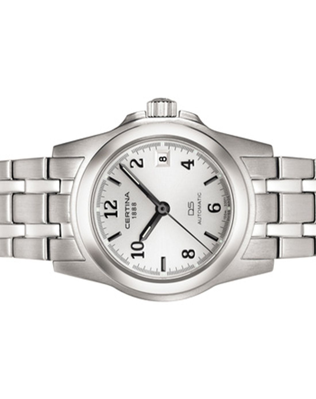 雪铁纳 经典系列白盘钢带机械女表c561.7195.42.15