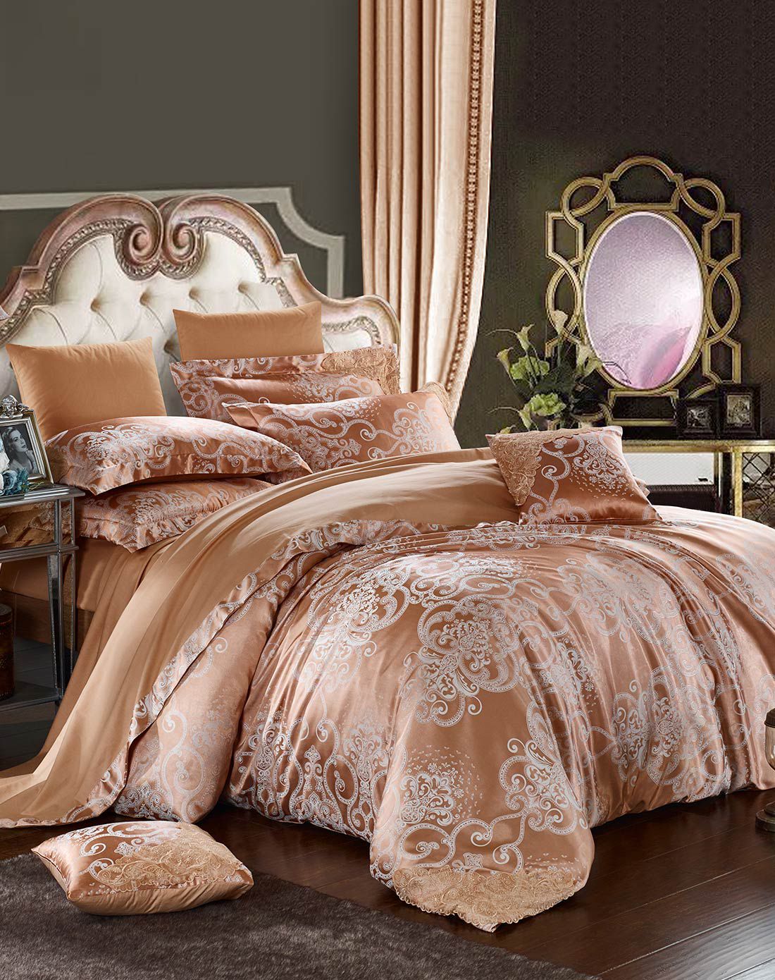 200*230紫罗兰家纺天丝莫代尔提花四件套-律动芳华