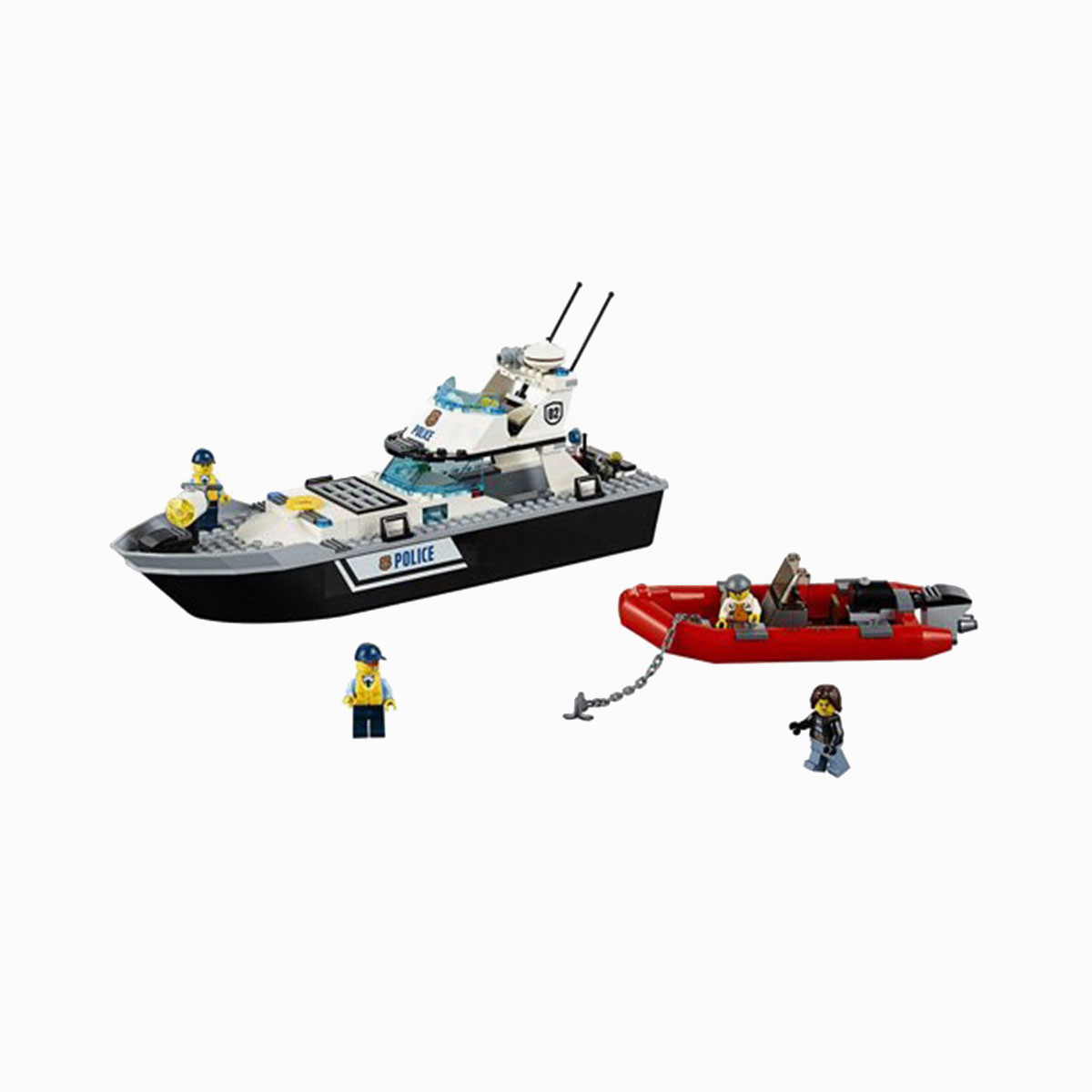 乐高lego城市系列60129警用巡逻艇乐高玩具积木 儿童玩具 益智启蒙