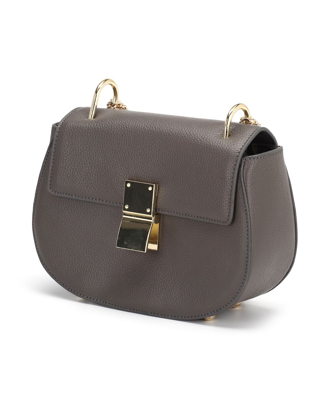 菲伯丽尔fbl 女式灰色牛剖层革斜挎包