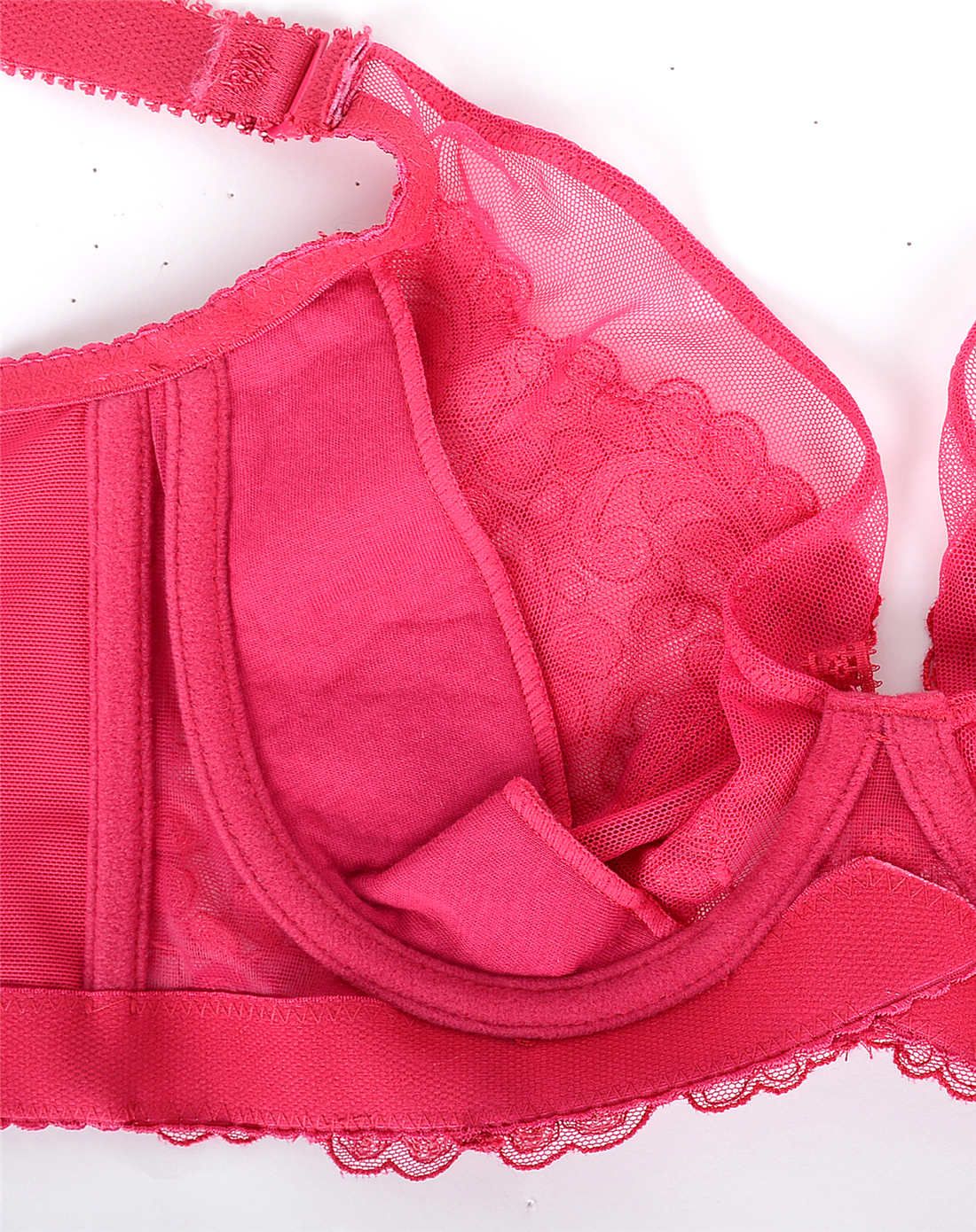 伊丝艾拉yiselle内衣专场深红色清雅佳人超薄透气聚拢收副乳文胸18906