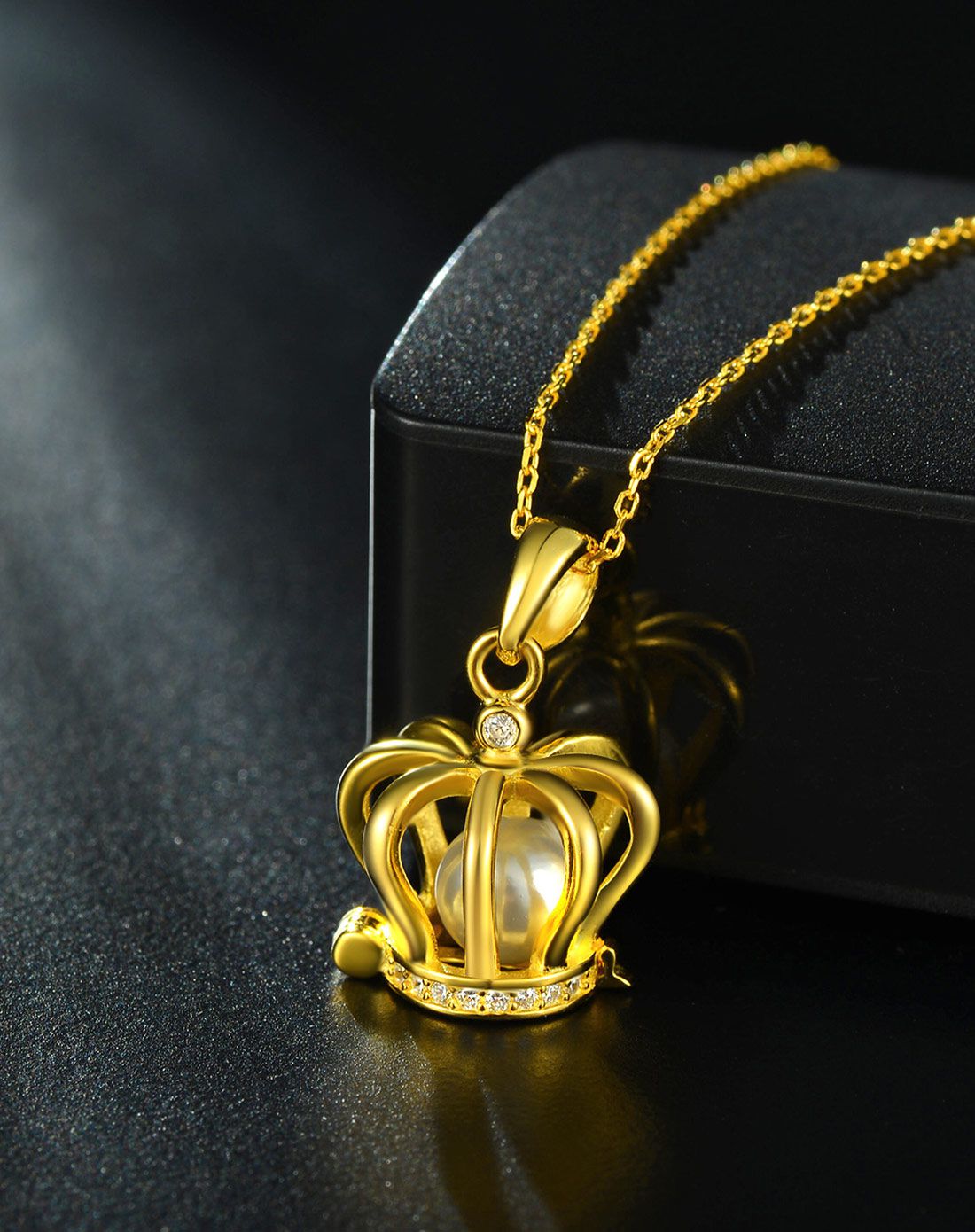 bazaar 925银华贵金色皇冠套链