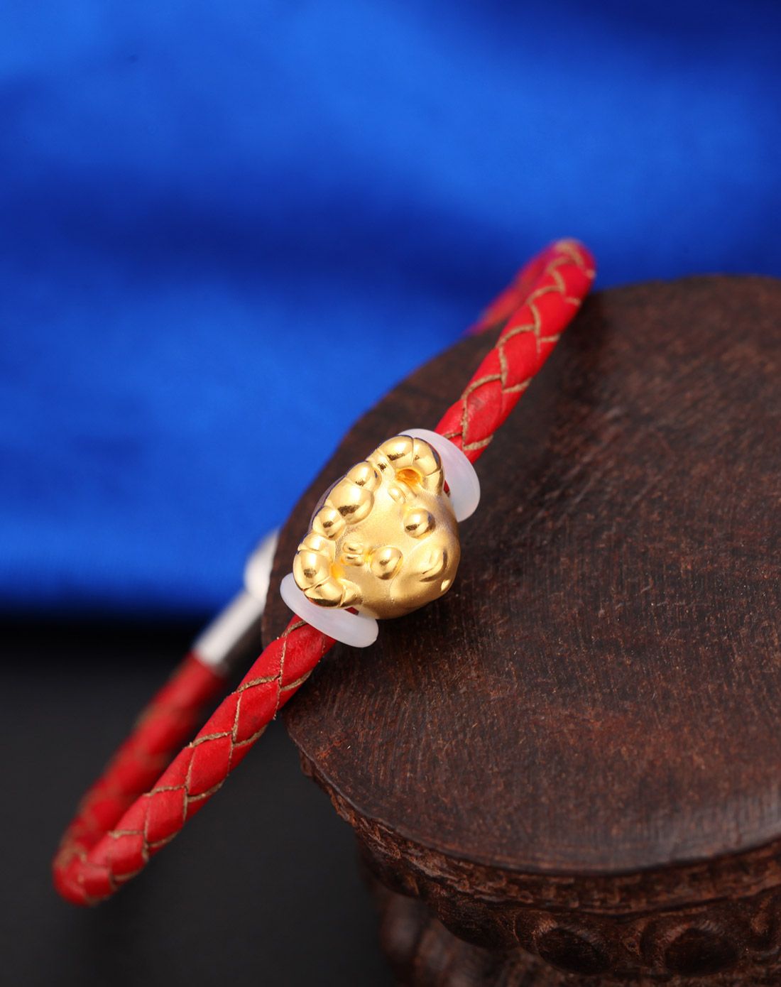 3d硬金羊头手链