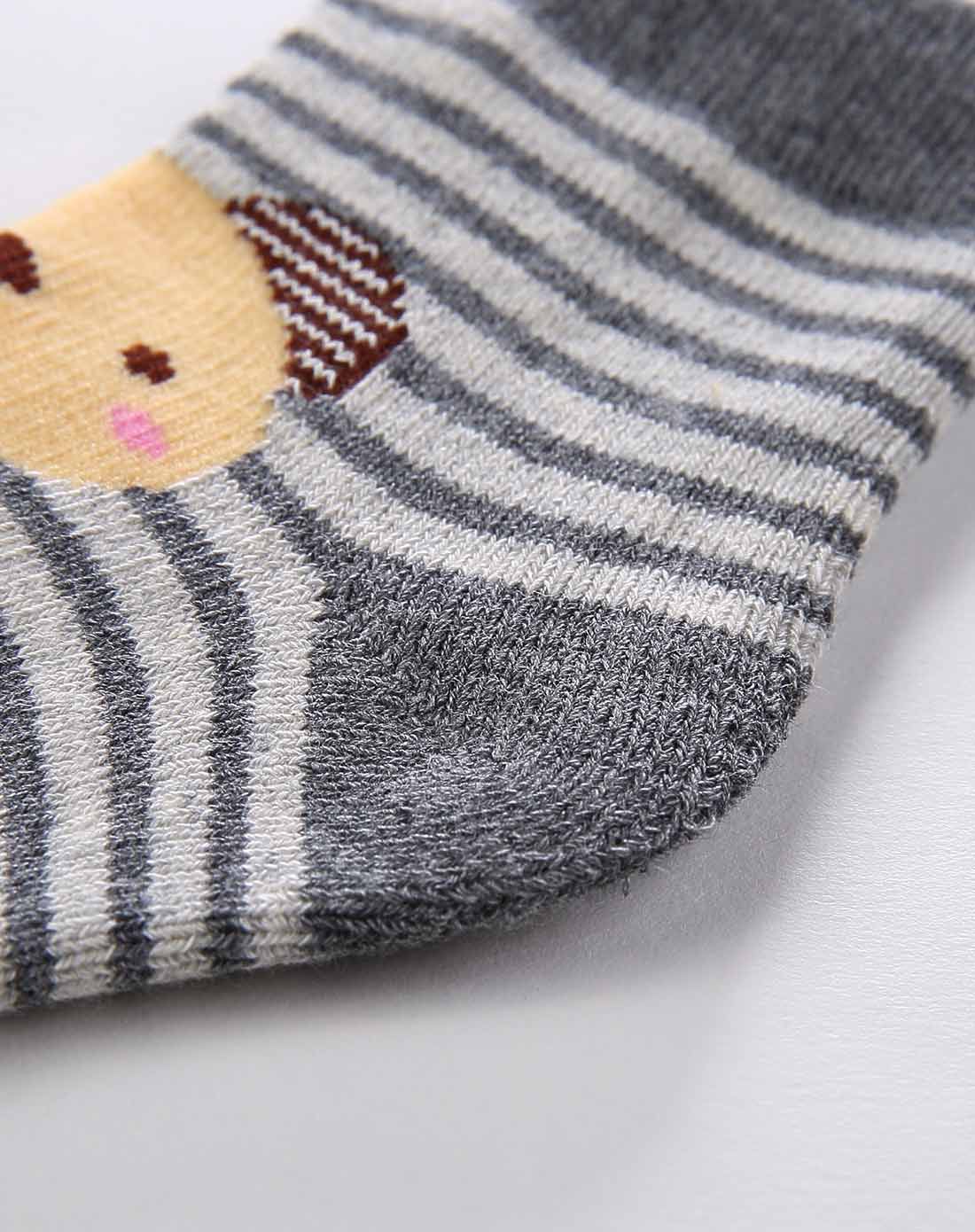 中性混色毛巾平口袜(3对包装)