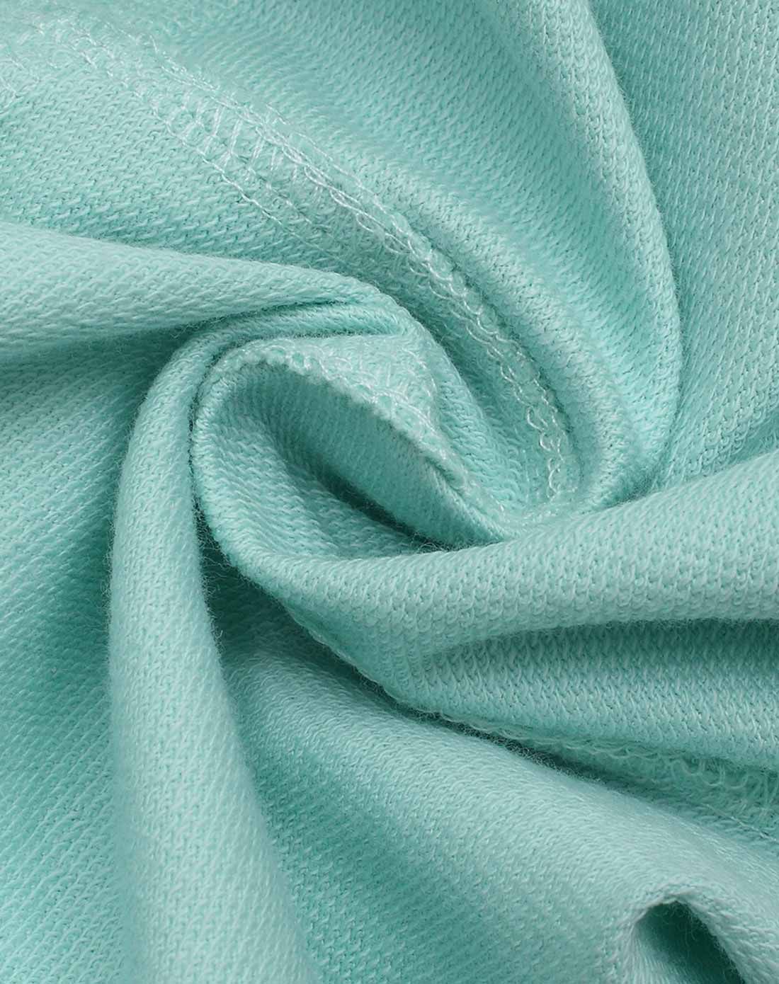 女童奶油绿针织七分裤